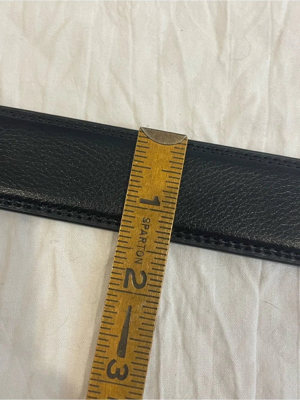 Lavemi Men’s Black Leather Ratchet Belt Automatic Buckle 43”